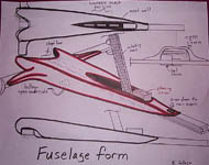 LS-3 fuselage cover design sketches